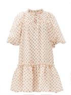 Matchesfashion.com Sea - Alexis Floral-print Wool-blend Gauze Dress - Womens - Cream Print