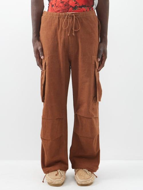 Story Mfg. - Peace Organic-cotton Canvas Cargo Trousers - Mens - Dark Beige