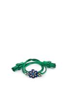 Shourouk Crystal-embellished Flower Alcantara Bracelet