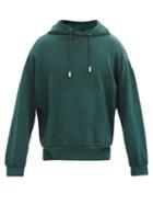 Matchesfashion.com Eckhaus Latta - Logo-print Cotton Hooded Sweatshirt - Mens - Green