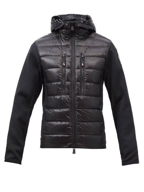 Moncler Grenoble - Hooded Down-padded Jersey Track Top - Mens - Black