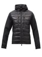 Moncler Grenoble - Hooded Down-padded Jersey Track Top - Mens - Black