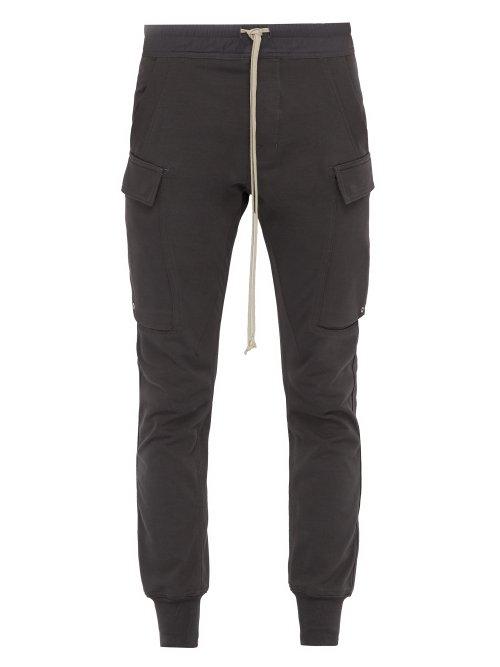 Matchesfashion.com Rick Owens - Babel Cotton Cargo Track Pants - Mens - Grey