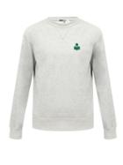 Matchesfashion.com Isabel Marant - Mike Flocked-logo Cotton-blend Sweatshirt - Mens - Grey