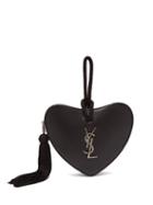 Matchesfashion.com Saint Laurent - Sac Caur Heart Leather Clutch - Womens - Black