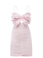 Matchesfashion.com Isabel Marant - Likyna Ruffled Cotton-blend Crepe Mini Dress - Womens - Light Pink