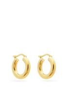 Matchesfashion.com Bottega Veneta - Gold-plated Sterling-silver Hoop Earrings - Womens - Yellow Gold