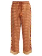 Matchesfashion.com Talitha - Tutsi Scarf Print Trousers - Womens - Orange Multi