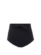 Matchesfashion.com Mara Hoffman - Jay High-rise Recycled Fibre-blend Bikini Briefs - Womens - Black