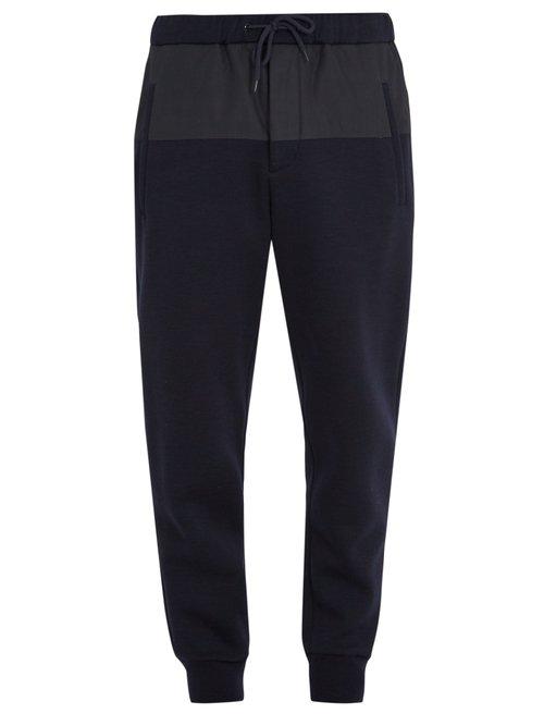 Matchesfashion.com Marni - Contrast Panel Cotton Blend Track Pants - Mens - Navy