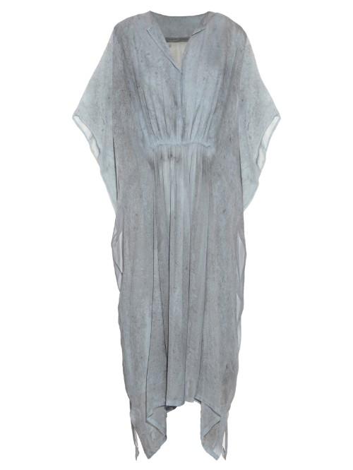 Raquel Allegra Rainwash Tie-dye Silk-chiffon Dress