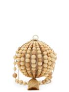 Matchesfashion.com Rosantica By Michela Panero - Ruby Bead And Tassel Half Sphere Clutch - Womens - Light Brown