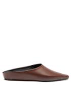Ladies Shoes Neous - Alba Point-toe Leather Mules - Womens - Brown
