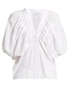 Matchesfashion.com Merlette - Este Cotton Poplin Blouse - Womens - White