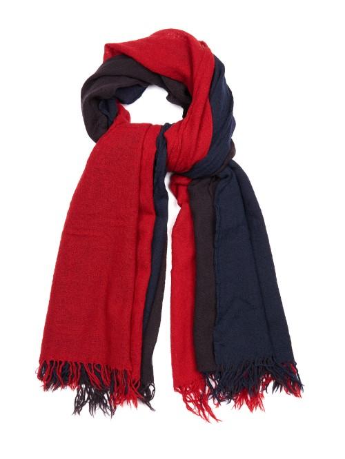 Y's By Yohji Yamamoto Triple-layer Wool Scarf