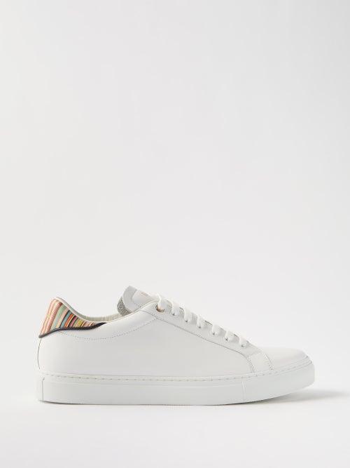 Paul Smith - Beck Rainbow-heel Panel Leather Trainers - Mens - White Multi