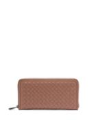 Matchesfashion.com Bottega Veneta - Intrecciato Continental Leather Wallet - Womens - Dark Pink