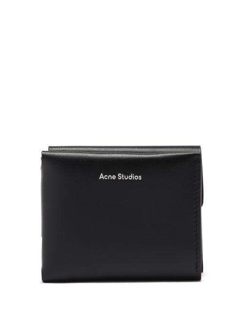 Matchesfashion.com Acne Studios - Logo-debossed Tri-fold Leather Wallet - Mens - Black
