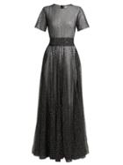 Matchesfashion.com Ashish - Sequin Embellished Tulle Dress - Womens - Black