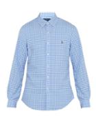 Matchesfashion.com Polo Ralph Lauren - Slim Fit Gingham Cotton Oxford Shirt - Mens - Blue Multi