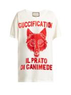 Gucci Wolf-print Cotton-jersey T-shirt