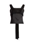 Adam Lippes Sleeveless Bow Silk-charmeuse Top