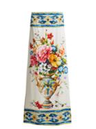 Dolce & Gabbana Majolica-print Silk-blend Charmeuse Skirt
