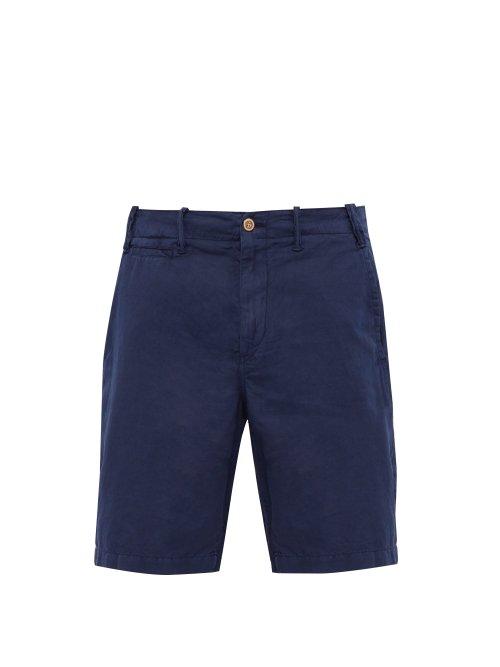 Matchesfashion.com Polo Ralph Lauren - Classic Linen Blend Shorts - Mens - Navy