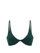 Matchesfashion.com Haight - Carol Underwired Mesh-crepe Bikini Top - Womens - Green