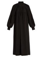 Tibi Pleated Silk Crepe De Chine Maxi Dress