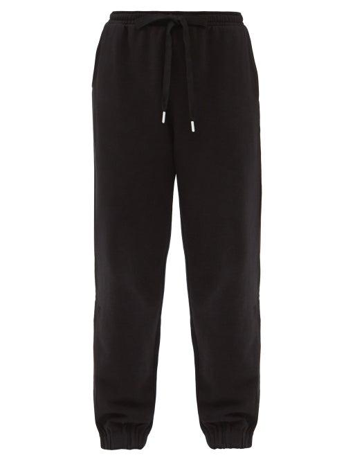 Matchesfashion.com The Upside - Major Logo-embroidered Cotton-jersey Track Pants - Womens - Black