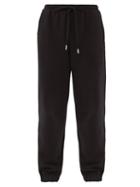 Matchesfashion.com The Upside - Major Logo-embroidered Cotton-jersey Track Pants - Womens - Black