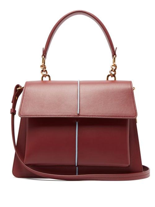 Matchesfashion.com Marni - Attach Medium Leather Bag - Womens - Burgundy