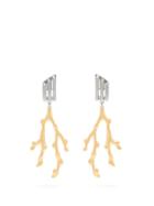 Matchesfashion.com Chlo - Coral Drop Clip Earrings - Womens - Gold