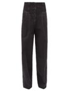 Matchesfashion.com Made In Tomboy - Still High-rise Wide-leg Jeans - Womens - Black