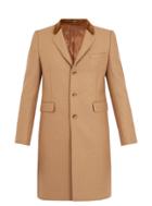 Alexander Mcqueen Contrast-collar Camel-hair Twill Coat