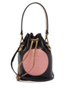 Matchesfashion.com Fendi - Mon Tresor Leather Mini Bucket Bag - Womens - Navy Multi