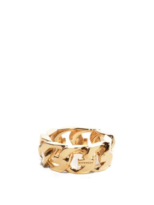 Matchesfashion.com Givenchy - G-link Chain Ring - Womens - Yellow Gold