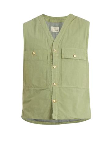 The Lost Explorer Agouti Patch-pocket Cotton Gilet
