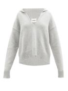 Jil Sander - Open-collar Cashmere-blend Sweater - Womens - Light Grey
