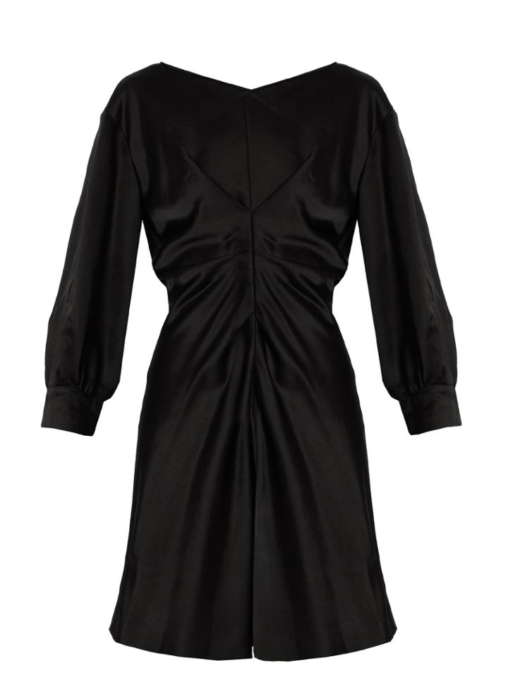 Isabel Marant Rad Pleated-front Satin Dress