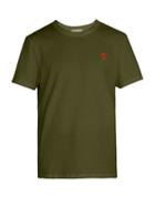 Matchesfashion.com Ami - Logo Embroidered Cotton T Shirt - Mens - Green