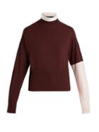 Matchesfashion.com Sportmax - Plava Tricolour Sweater - Womens - Burgundy Multi