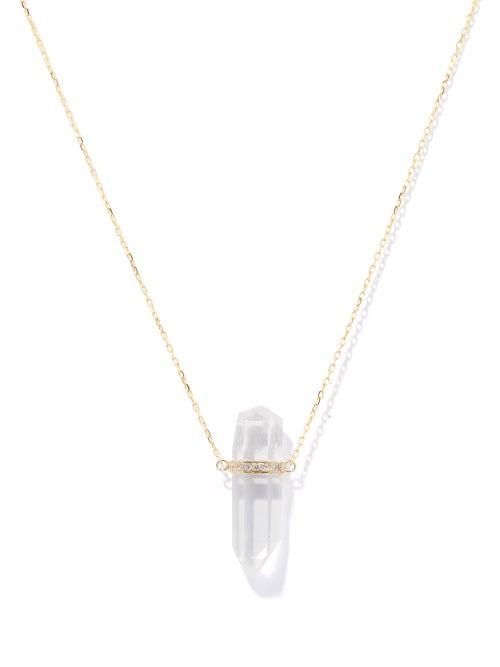 Jia Jia - Diamond, Quartz & 14kt Gold Necklace - Womens - Yellow Gold