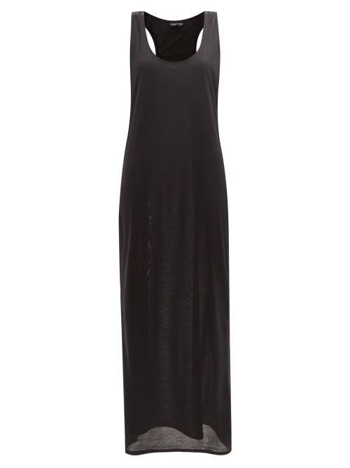 Tom Ford - Silk-jersey Tank Maxi Dress - Womens - Black