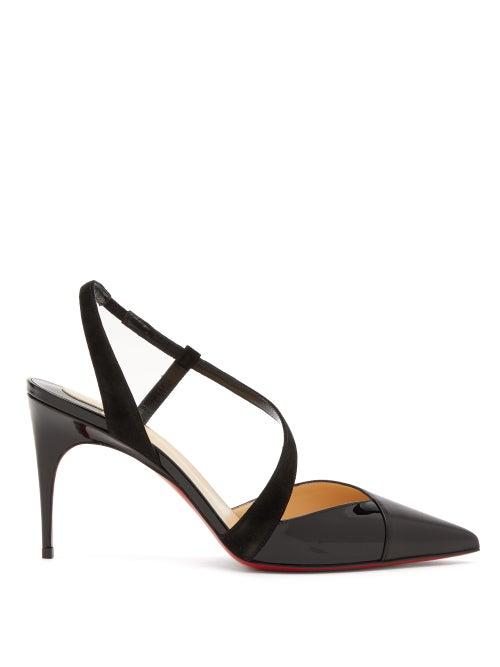 Matchesfashion.com Christian Louboutin - Platina Slingback Leather Pumps - Womens - Black