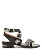 Toga Cross-strap Buckle Leather Sandals