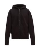 Matchesfashion.com Wardrobe. Nyc - Zip Through Cotton Hooded Sweatshirt - Mens - Black