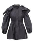 Matchesfashion.com 4 Moncler Simone Rocha - Susan Bow Embellished Ruffled Jacket - Womens - Navy