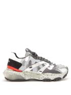 Matchesfashion.com Valentino - Bounce Camouflage Mesh Trainers - Mens - Silver Multi